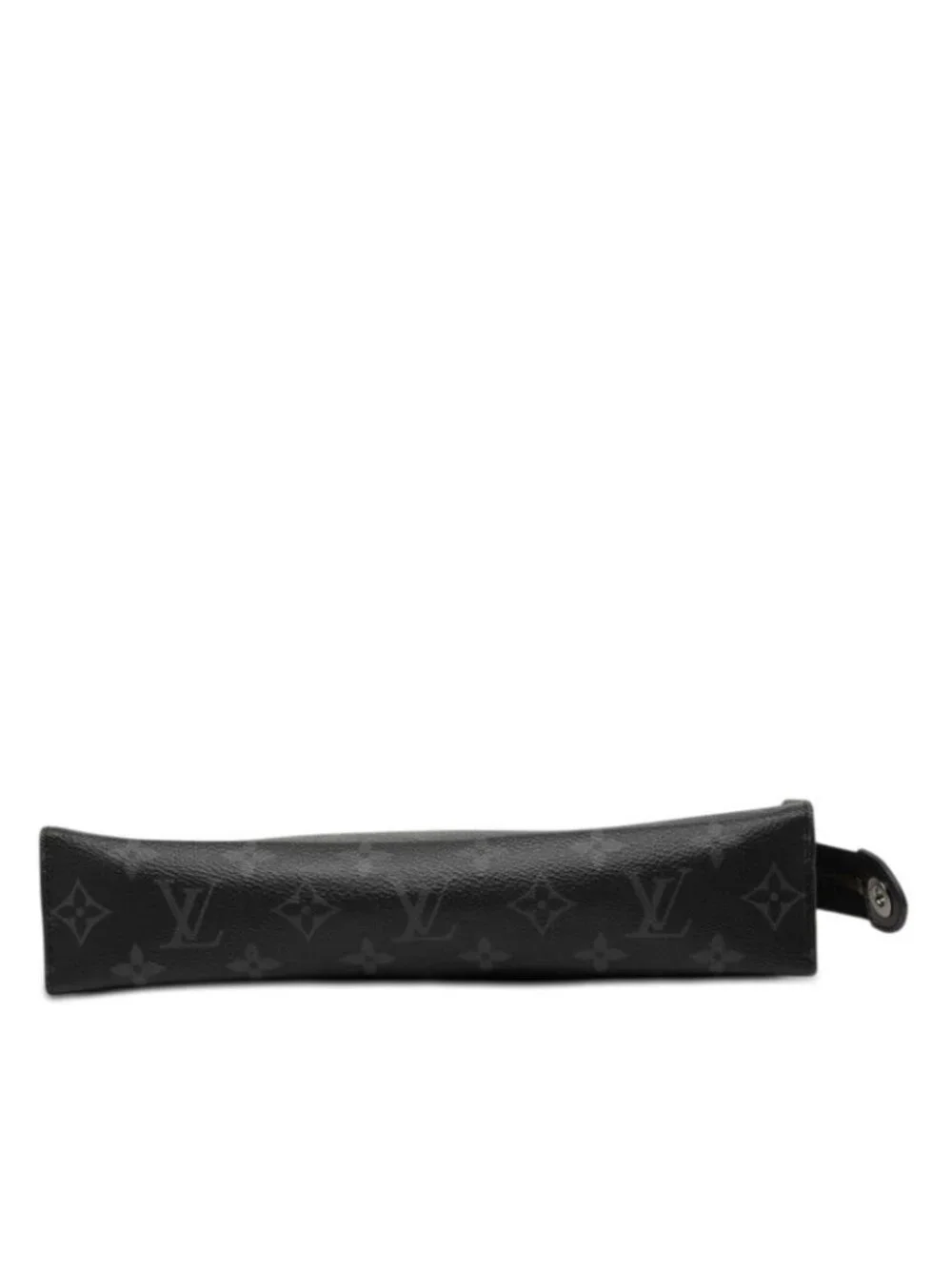 Louis Vuitton Monogram Eclipse Pochette Voyage MM Clutch Black Leather